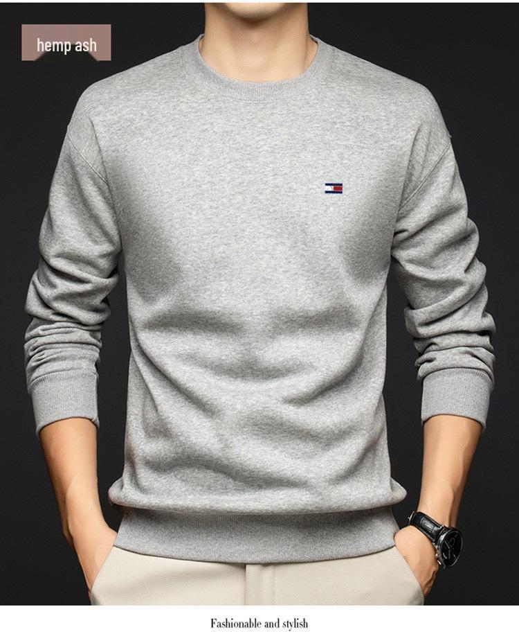 Tommy Men's Cozy Fleece-Lined Winter Hoodie: Warm Round Neck Pullover