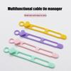 3/5/7/12/18/24Pcs Silicone Cable Tie Earphone Phone Charger Computer Power Cord Bundling Strap Reusable Elastic Wire Management Organizer Wrap