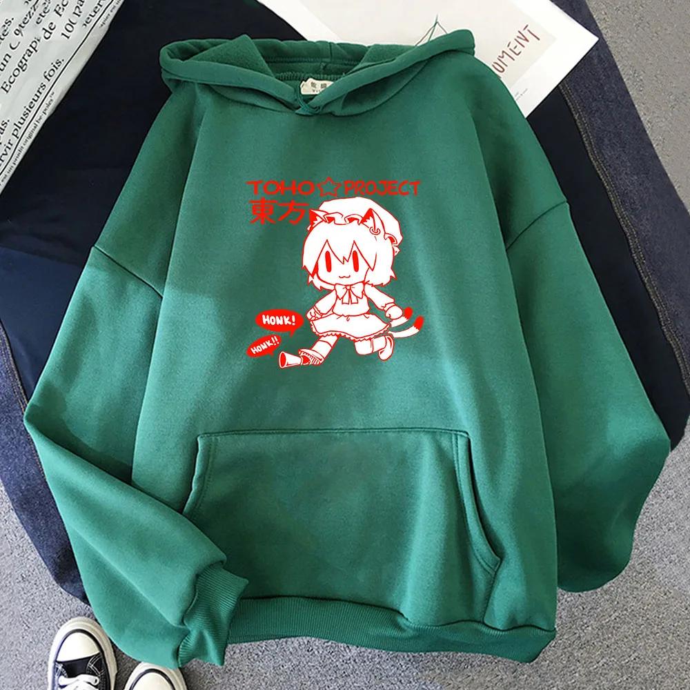 Японское аниме Touhou Project Shrine Maiden Милые толстовки с капюшоном Kawaii Manga Толстовка Мужская/женская одежда Флисовая уличная одежда