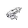 Pandora Double Flower 925 Silver Cubic Zirconia Ring Women ring 193023C01