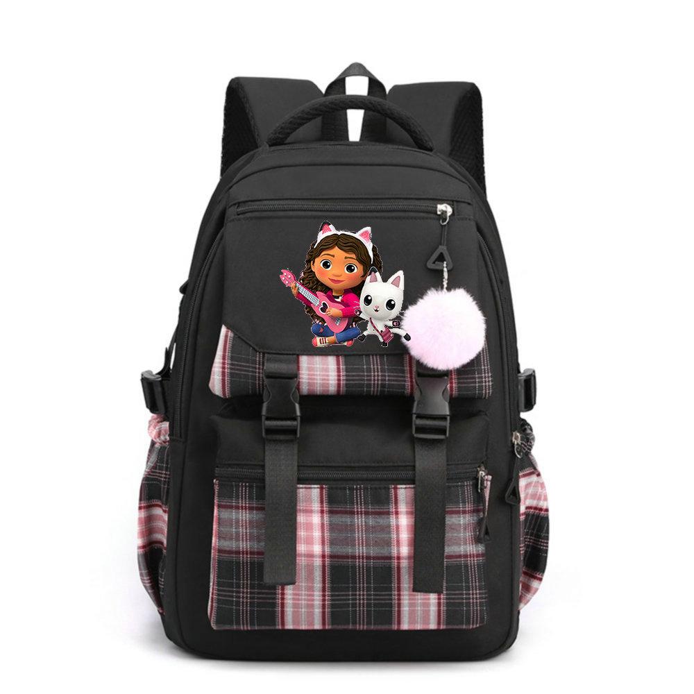 Gabby Dollhouse SchoolBag Начальная школьная сумка для книг Большой вместительный рюкзак с героями мультфильмов и аниме Высококачественный рюкзак Сумка для ноутбука Подарочная сумка