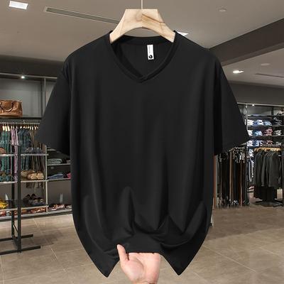 Мужская футболка большого размера 4XL-13XL, летние топы, черная футболка с коротким рукавом