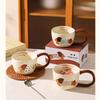 Large Eared Ceramic Mug, Home Breakfast Cup, Creative Office Water Cup, High-value Coffee Milk Cup