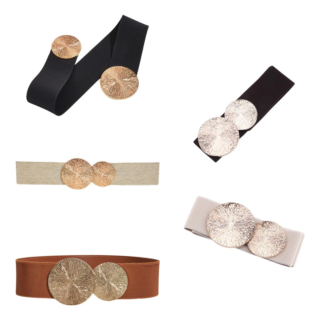 Эластичный пояс шириной 6 см, модный декор пряжкой, кушак, регулируемый эластичный пояс для женщин, для платьев, джинсов, брюк