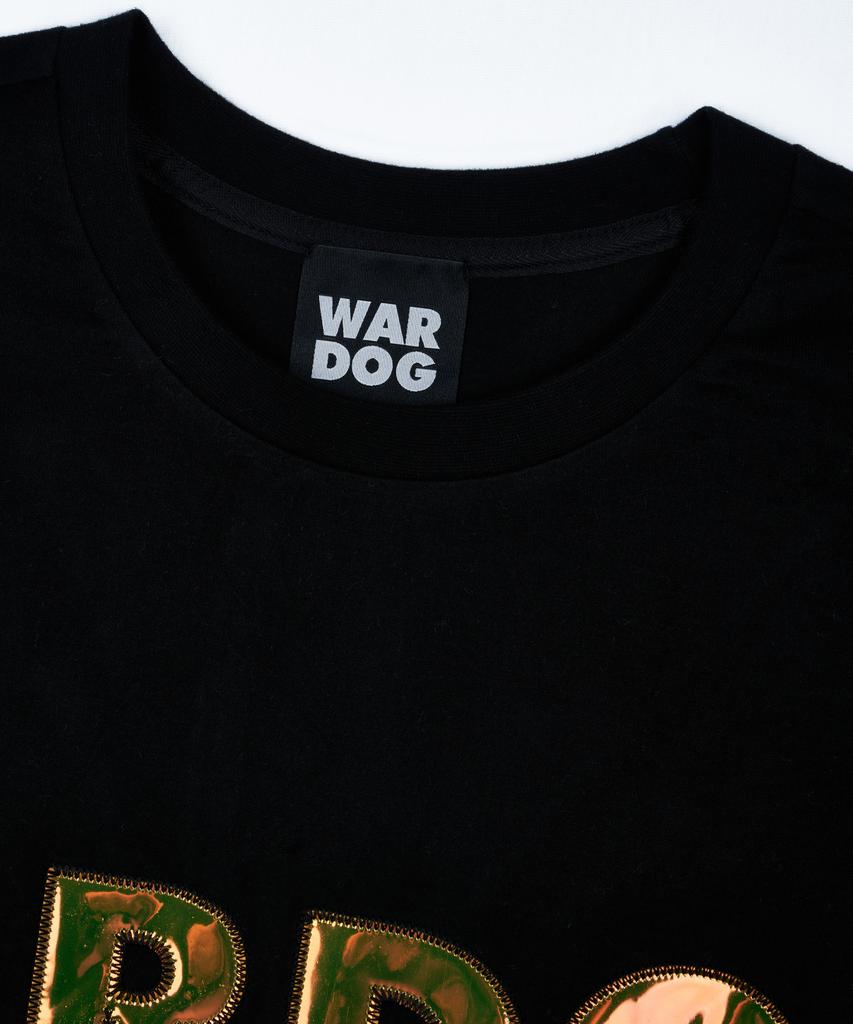 Черная футболка с голографическим логотипом WARDOG