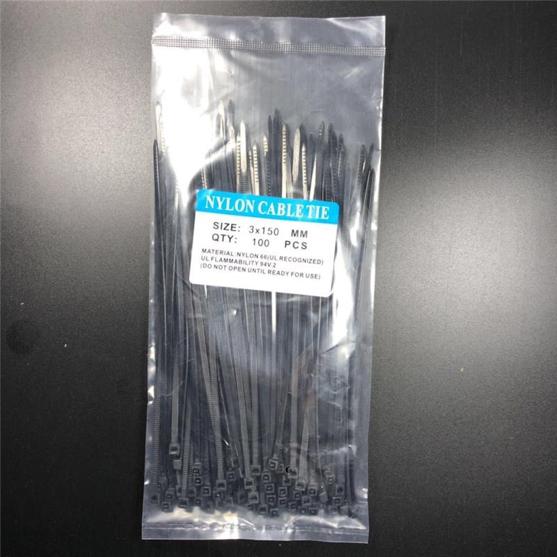 100 шт. сетевой нейлоновый пластиковый кабельный ремень с застежкой-молнией
