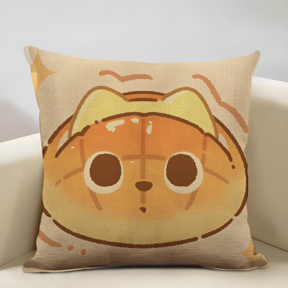 Animal-shaped Desserts Cushion Cover Household Decoration Linen Sofa Cushion Cover: Skin-Friendly & Breathable With Invisible Zi