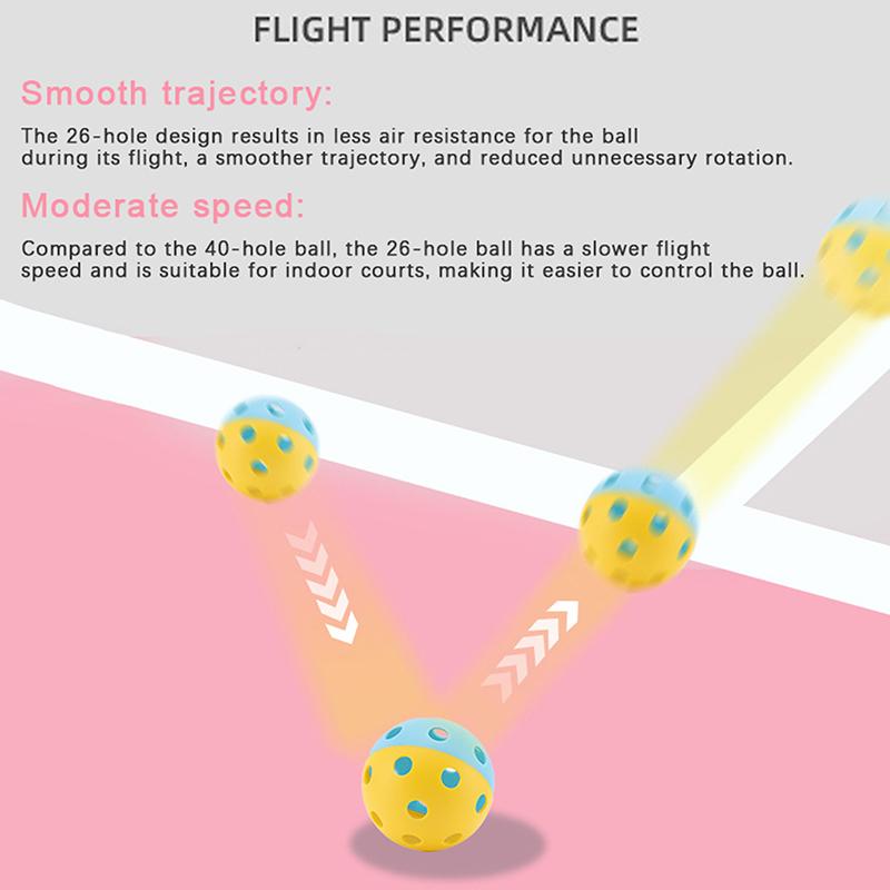 Мячи для пиклбола двухцветные комбинированные для тренировок в помещении/на открытом воздухе Пиклбол Сильная стабильность полета и отскок Спортивный инвентарь для улицы
