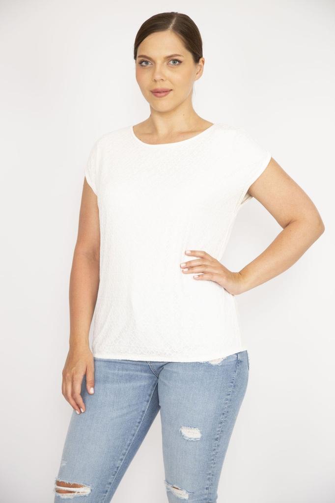 Женская блузка большого размера, костяная блузка больших размеров с кружевной передней частью и низким рукавом