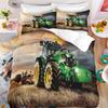 Постельное белье с тракторами и наволочкой 75x50 см, Комплект пододеяльника с рисунком трактора для мальчиков, Удобный комплект пододеяльника из микрофибры