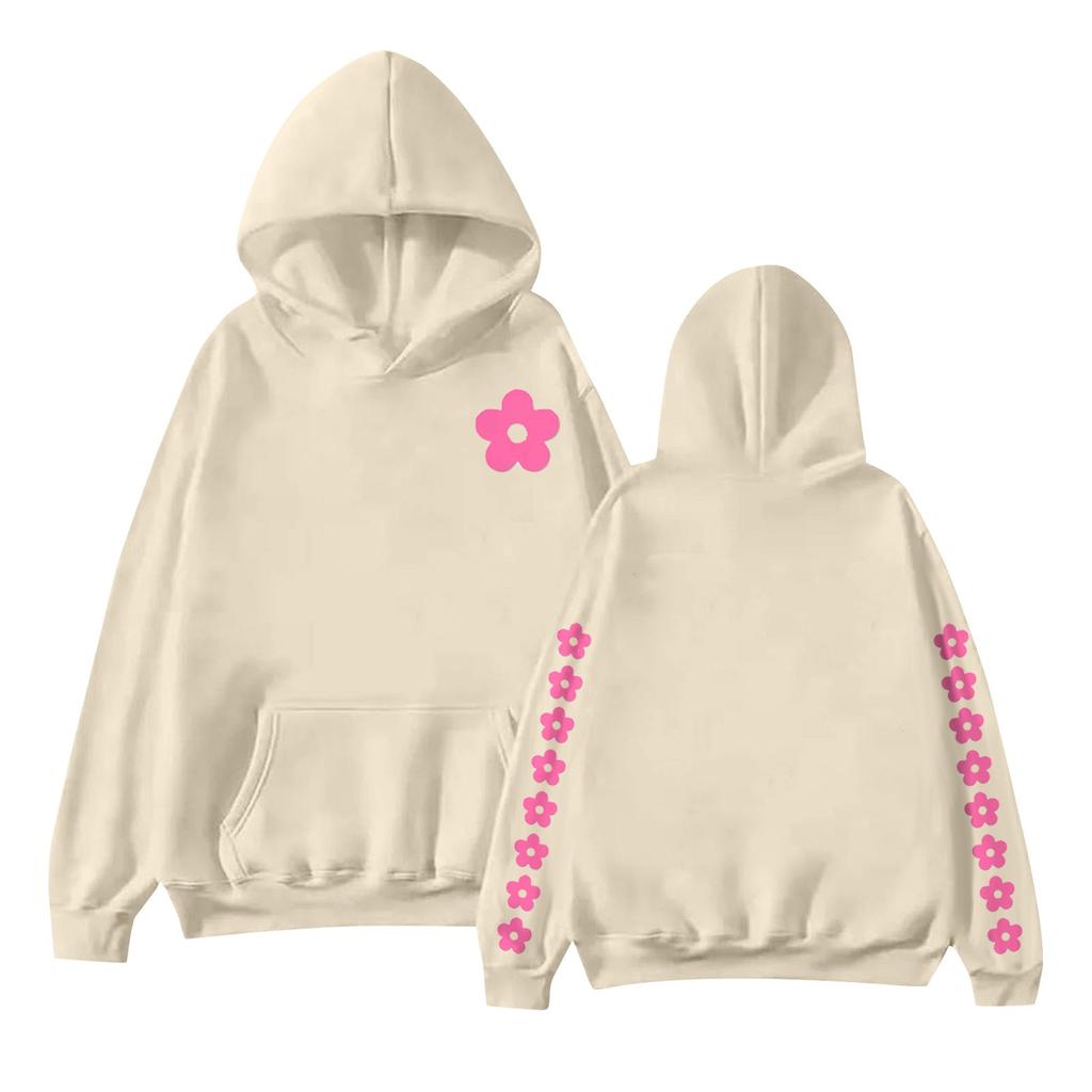 Women's Fashion Printed Long Sleeve Loose Sweatshirt Top Fall Hoodie Sweatshirt