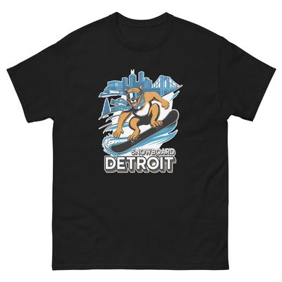 Snowboard Detroit Wolverine USA Snowboarding Animal T-Shirt
