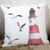 Blue Sea Sail Print Sofa Cushion Cover Pillowcase Home Party Car Bedding