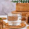 Уникальный Шарм Ротанговые Подставки Под Чашки и Суповые Миски Хранение с Корзиной / Без Отличный Вариант для Защиты Поверхностей