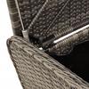 Storage Bench with Cushion Gray 80x51x52 cm Poly Rattan