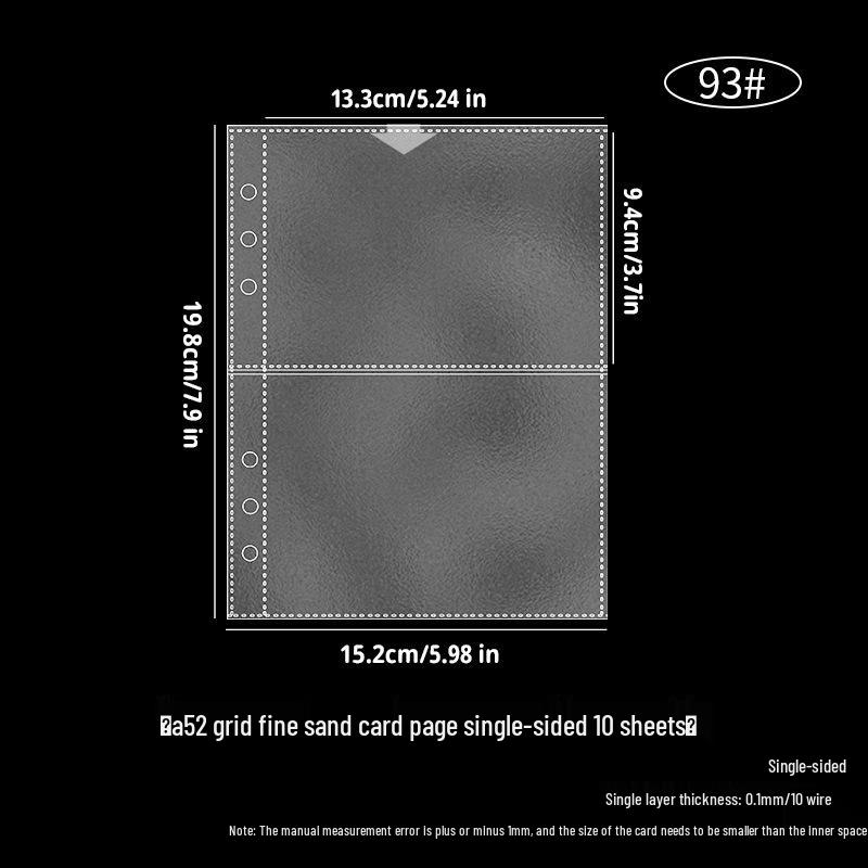Компактный нескользящий прозрачный альбом для карточек формата А5 с 3-дюймовыми четырехлистными страницами для хранения небольших карточек