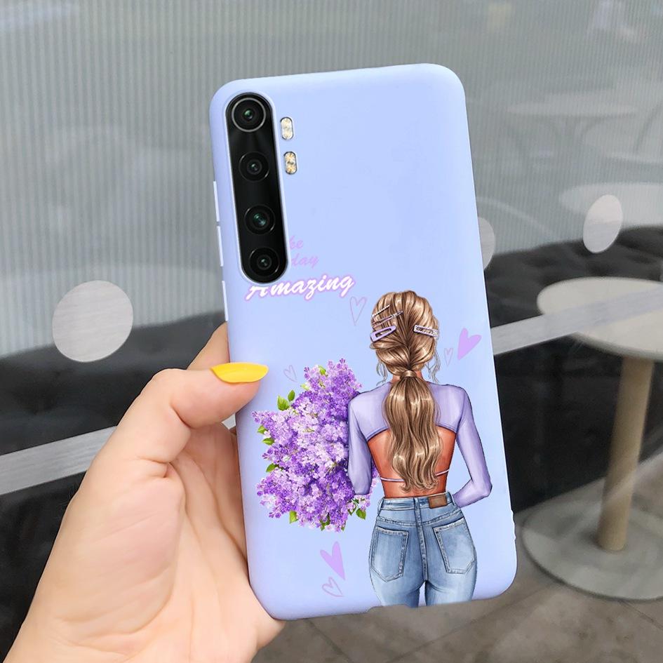 Чехол для Xiaomi Mi Note 10 Lite 6.47" Модный Милый Девочки Расписной Мягкий ТПУ Чехол Для Xiaomi Note 10 Lite MiNote10 Lite Чехол для Телефона