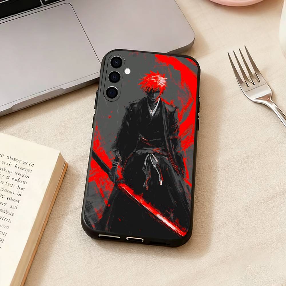 B-Bleachs K-Kurosaki-i Ichigo Phone Case Black Silicone Soft For Samsung Galaxy A73,A72,A71,A70,A53,A52,A51