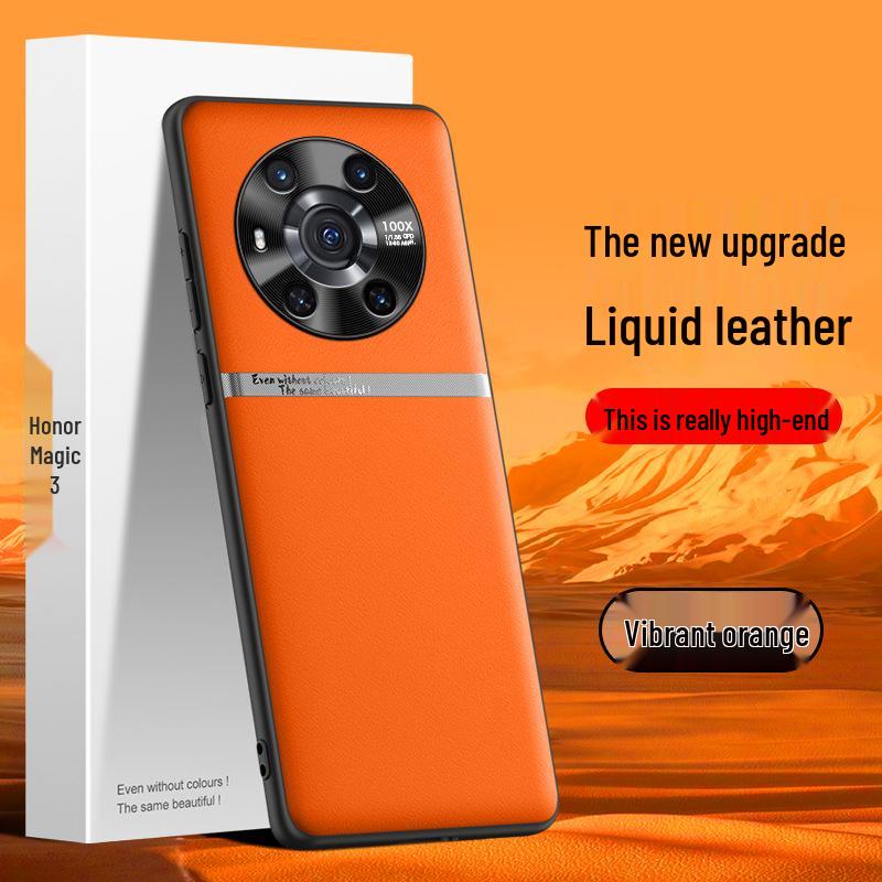 Чехол Liquid Leather для Honor Magic 3 — защита от падения, загрязнения, защитный чехол