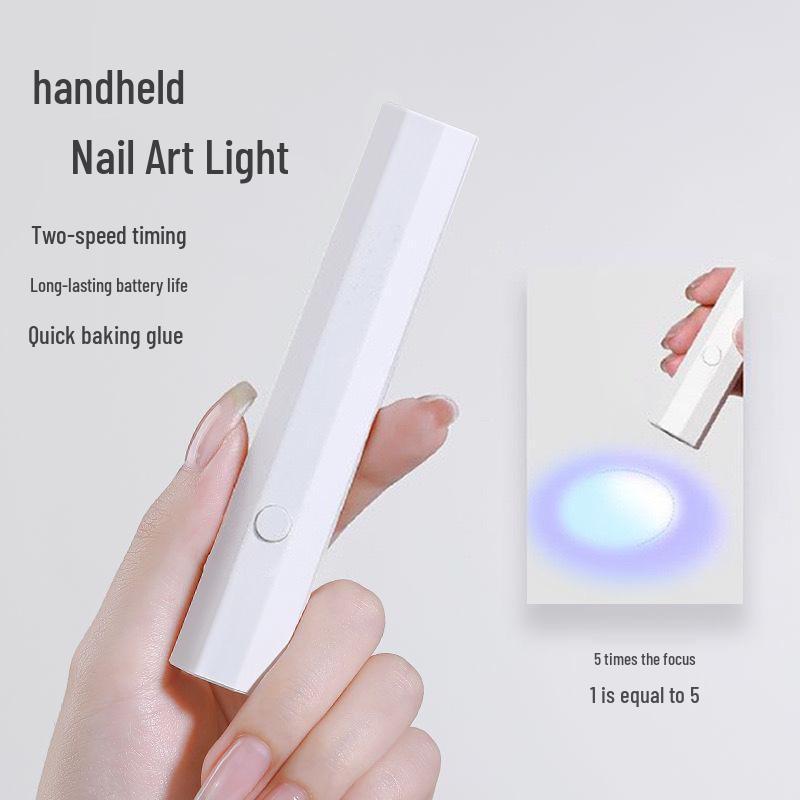 Portable Handheld UV Nail Lamp: Rechargeable Mini Quick-Dry Phototherapy Curing Light