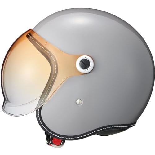 MARUSHIN Motorcycle Jet Helmet MCJ6 BUBBLE RIDER MEN L Size (59~60cm) Gray Product Number: 05301032