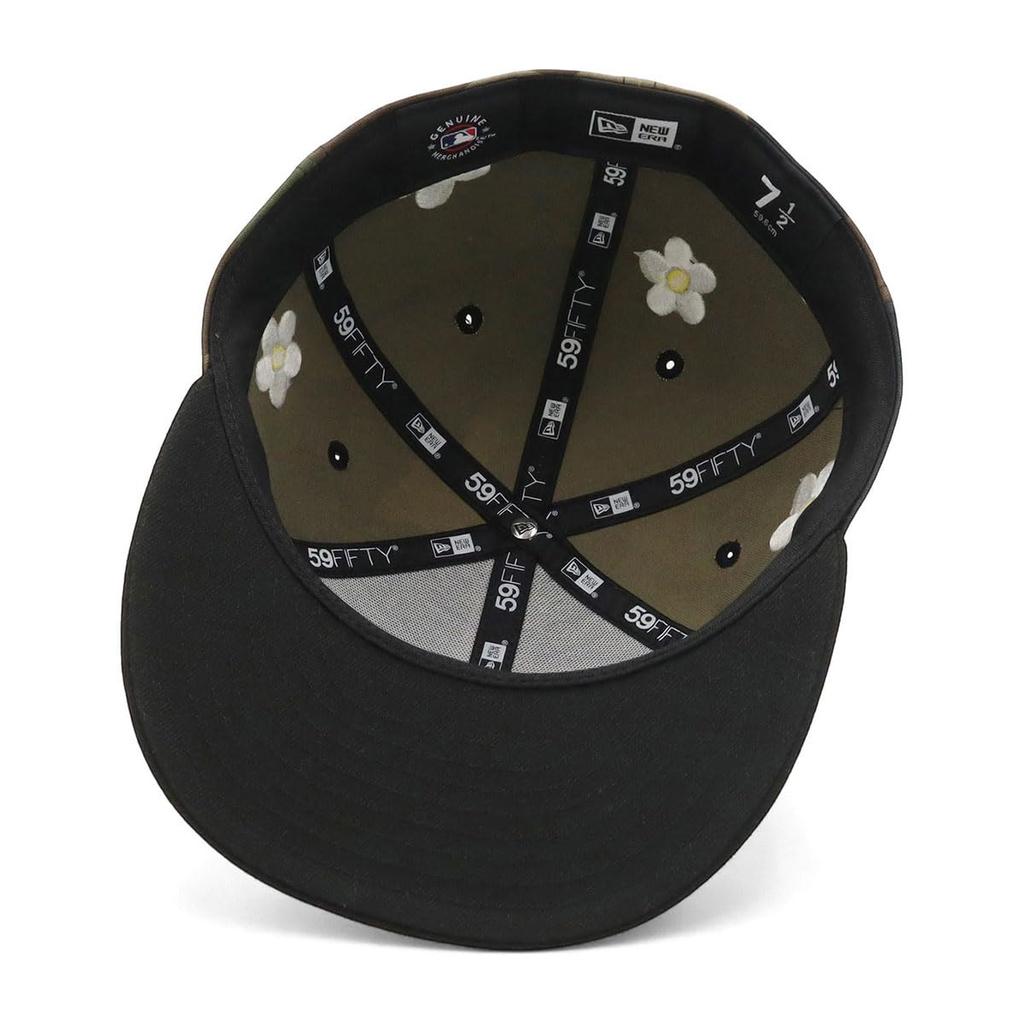NEW ERA 59FIFTY Cap NY Yankees Woodland Camo Green Floral Embroidery 2Tone MLB Fitted Baseball Hat Size 8