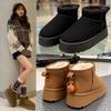 Winter Snow Boots Women's Warm Short Boots Piled Thickened Comfortable Cotton Shoes Outdoor Thick-soled Cotton Boots Women