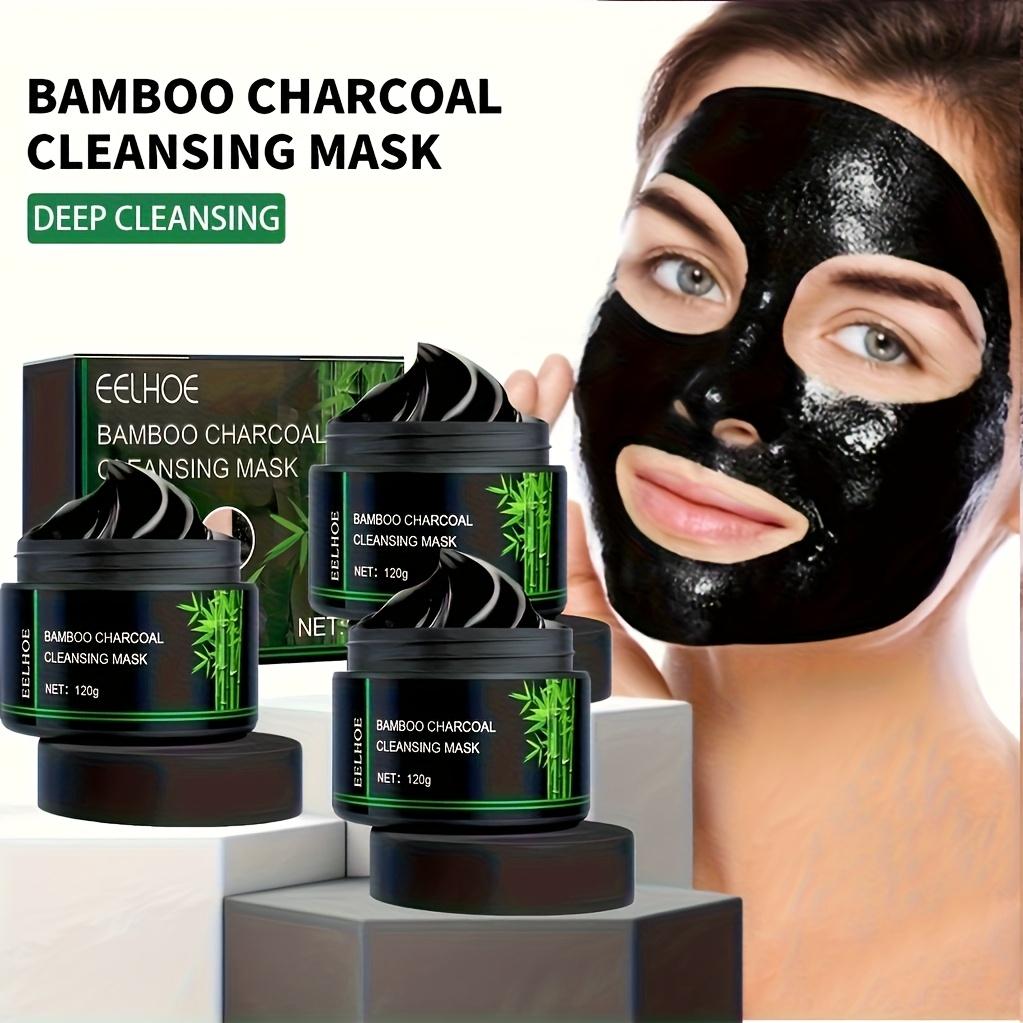 EELHOE Bamboo Charcoal Black Mask for Deep Pore Cleansing & Blackhead Removal - Activated Bamboo Charcoal, Salt, Glycerin & Aloe Vera Face Mask