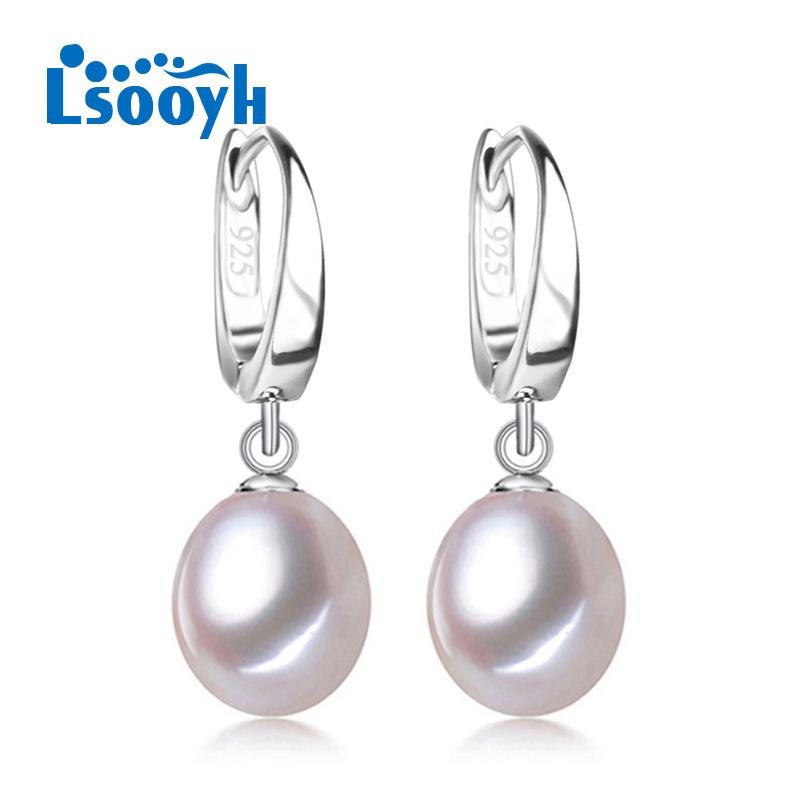 LSOOYH Natural Freshwater Pearl Earrings For Women Fashion Clip On Earrings