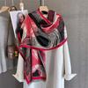 Autumn Winter Scarf Women Pashmina Shawls Wraps Cashmere Blanket Warm Thick Stoles for Lady Outdoor Bufanda  New Print