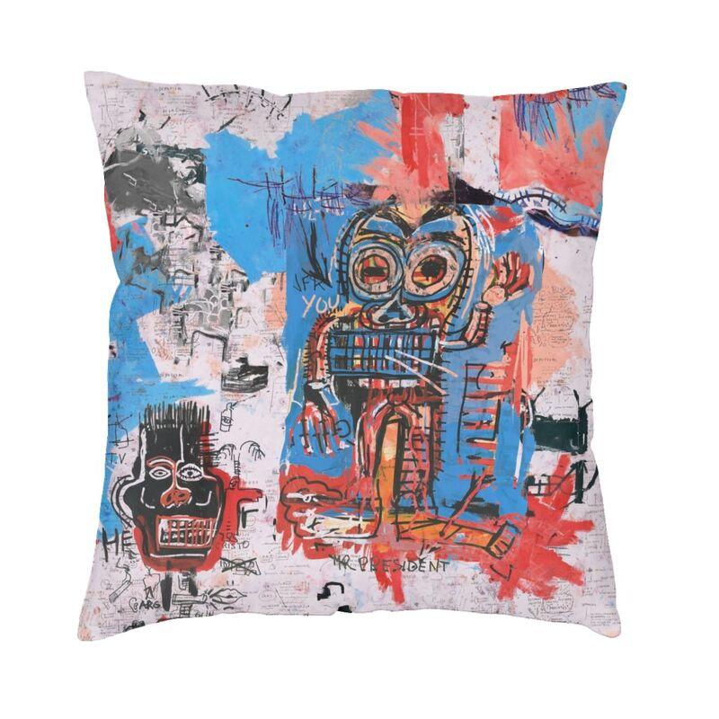 Чехол для подушки Basquiats New York Street с граффити 60x60 см, полиэстер, наволочка для дивана, квадратная наволочка, декоративная домашняя наволочка