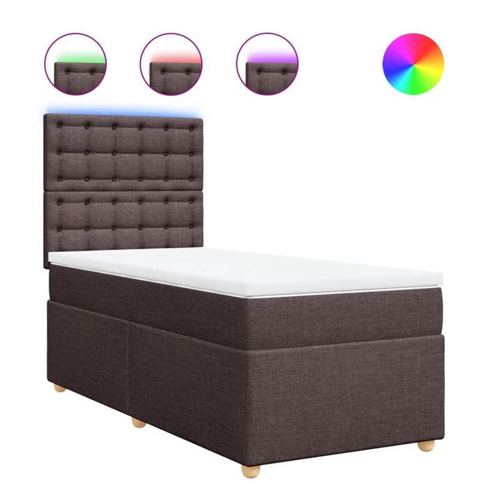 Maison Exclusive - Sommier à lattes de lit avec matelas Marron foncé 90x200 cm