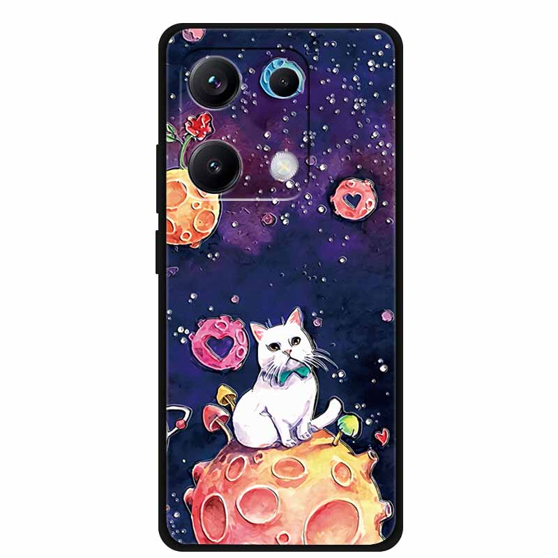 3D Emboss Case For Xiaomi Redmi Note 14S Phone Case 14 S Relief Flower Silicone Soft Back Cover Coque For Redmi Note 14S 4G Case