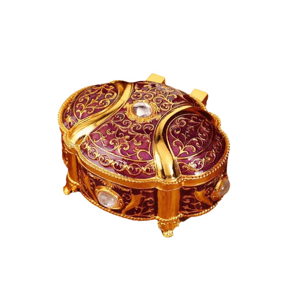 Oval Shape Jewelry Organizer Relief Design Jewelry Storage Case Jewelry Box Jewelry Storage