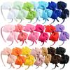 10pcs/set Cute Grosgrain Ribbon Hair Bows Headbands for Women Girls Princess Bowknot Hairbands Daily Headwear Hair Accessories
