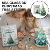 3D Sea Glass Christmas Tree Design Art Kit Beach Romantic DIY Adult Craft Set Acrylic Home Decoration Christmas Kids Gifts