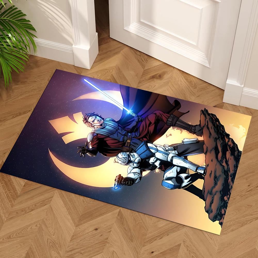 Star Wars Floor Mat Suitable for Foyer Study room Kitchen Dining Room Antislip Carpet Anime Office Decor Best for Christmas