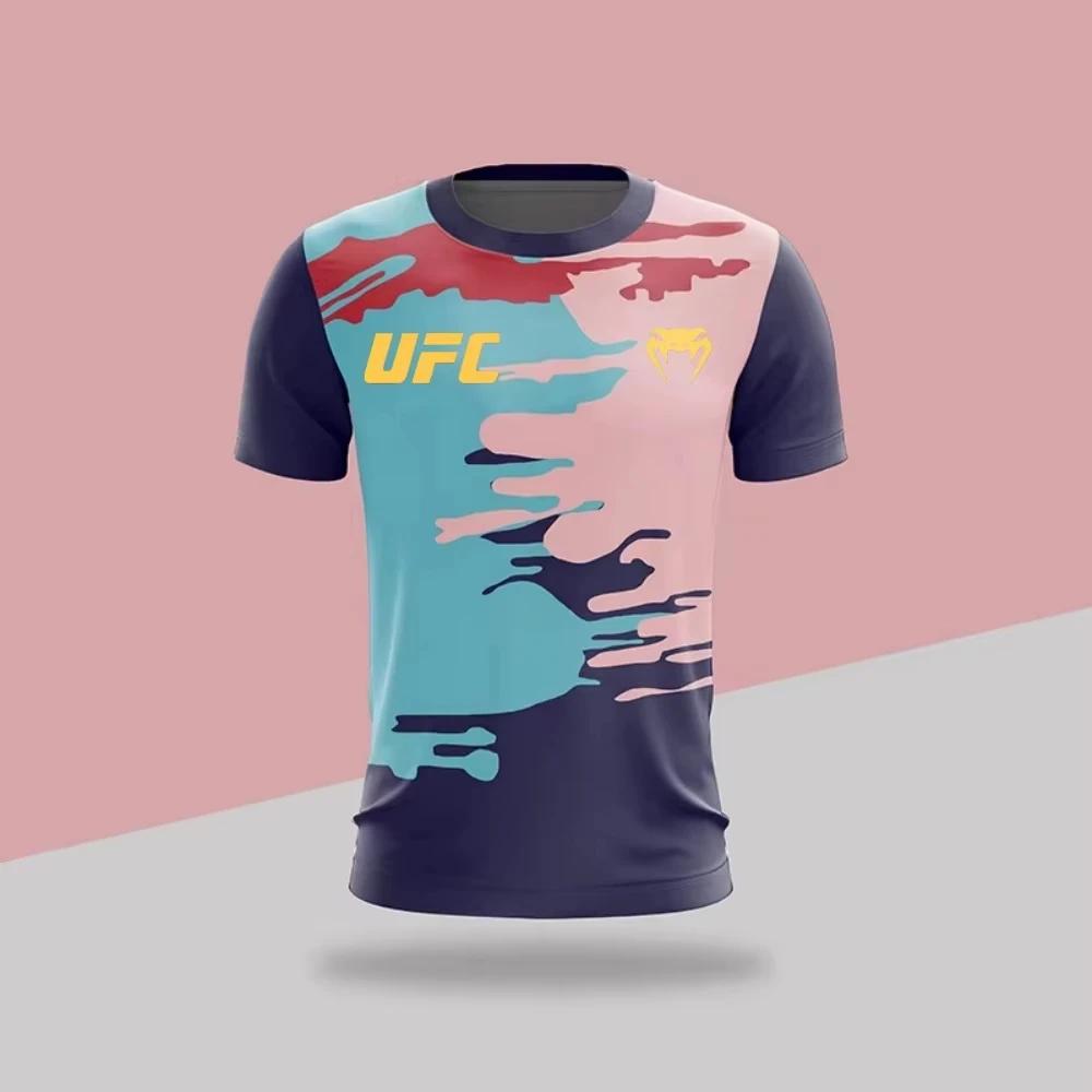 Персонализированная модная 3D футболка UFC, Подходит для интенсивных боксерских матчей, Дышащая, быстросохнущая, и спортивная одежда для спортзала