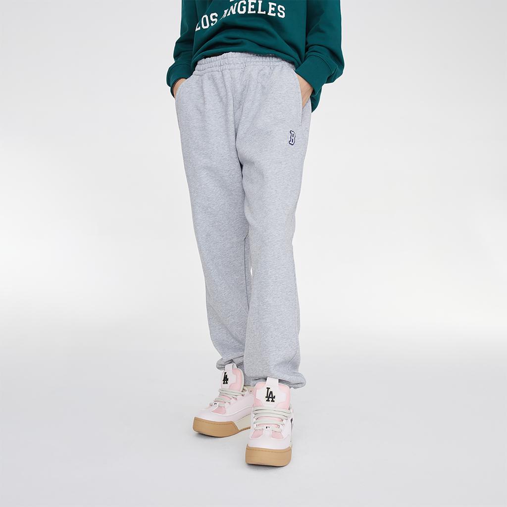MLB Knitted Sweatpants Unisex Light Heather Gray 3APTB0134-43MGS