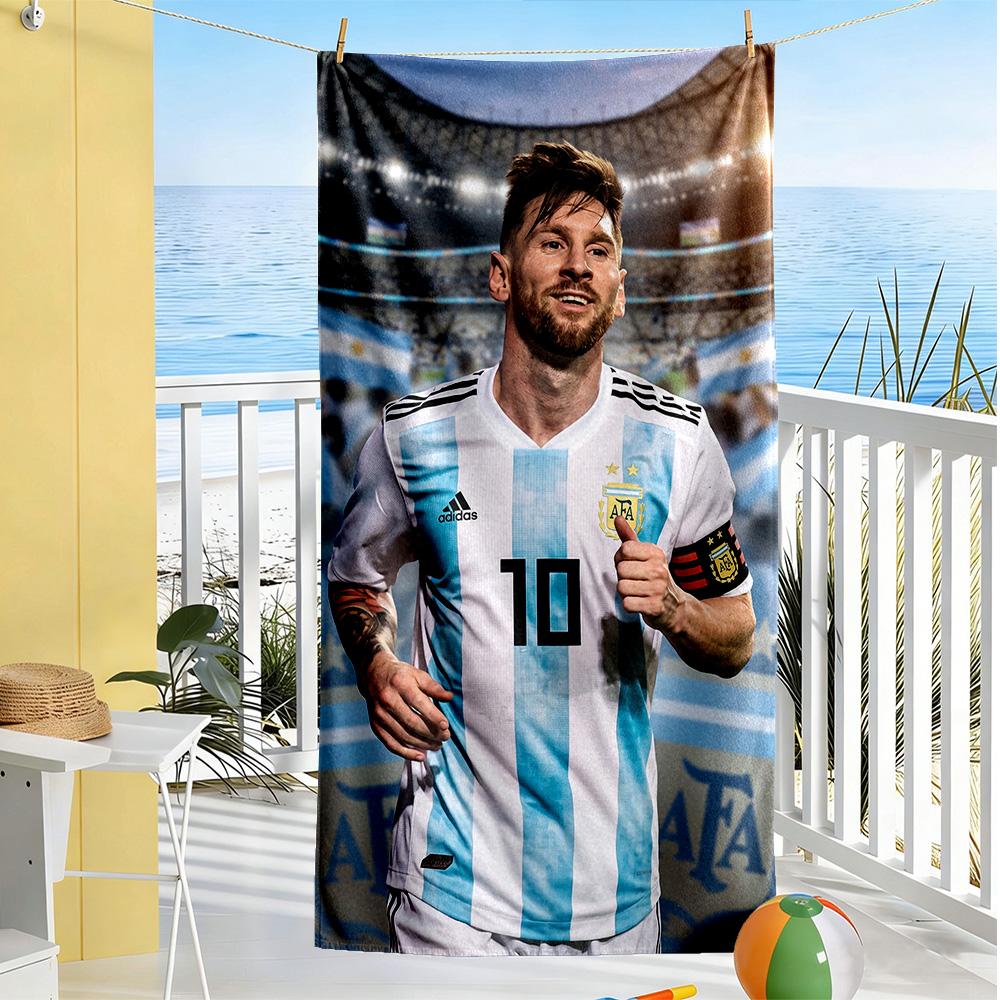 Messi Beach Towel High Absorbency & Quick-Dry Comfortable Lightweight