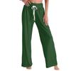 Women's Fashion Casual Comfortable Pajama Pants Solid Color Printed Drawstring Wide Leg Pants Trousers