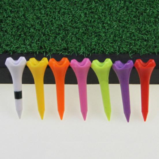 10Pcs 38/70/82MM Golf Tee Striped Height Adjustable Sharp Tip Plastic Golf Ball Holder Golf Training Aid Spike Kit Golf Accessories Golfer Gifts