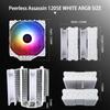 Thermalright Peerless Assassin 120 SE WHITE ARGB Белый процессор Air PA120 SE WHITE ARGB 6 горячих трубок процессора Двойной 120 мм PWM алюминиевый радиатор AGHP AMD AM4 115