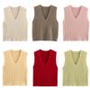 Ladies’ 2025 Spring V-Neck Slim Knit Vest - European & American Style