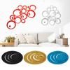 24pcs Background Self-Adhesive Acrylic Circle Mirror Tiles Art Decor Bedroom Decal DIY Wall Stickers