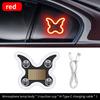 Solar Energy Car LED Butterfly Ambient Interior Light Wireless Windshield Warning Light RGB USB Charging Car Motorcycle Decorati
