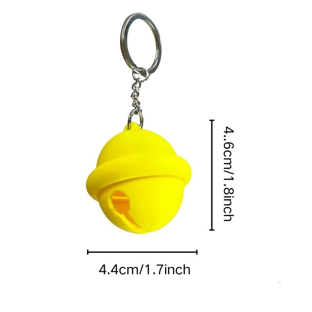Durable Yellow Bell Squeeze Pendant Anti-Lost Bell Pendant Lovely Yellow Bell Keychain Gift