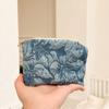 Женский милый мини-кошелек с цветочным принтом на молнии, клатч, кошельки, сумка для губной помады, кошелек для ключей, женский хлопковый дорожный мешок для хранения макияжа, сумка