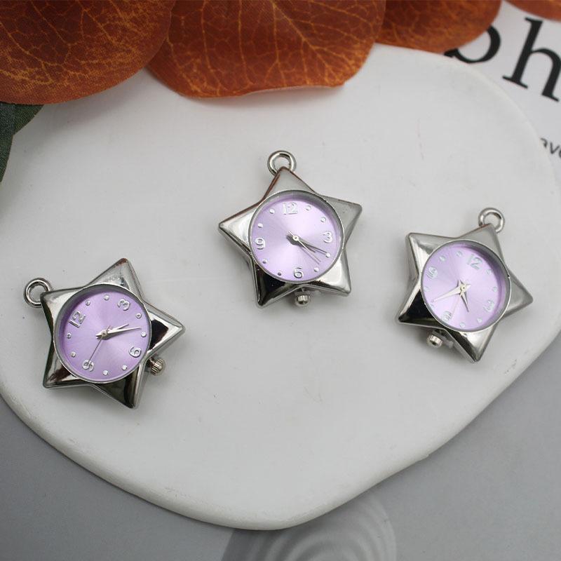 Star Pocket Watch Clock Pendant Keychain Ornaments Retro Trinkets Bag Charms Decor Pocket Watch Gift