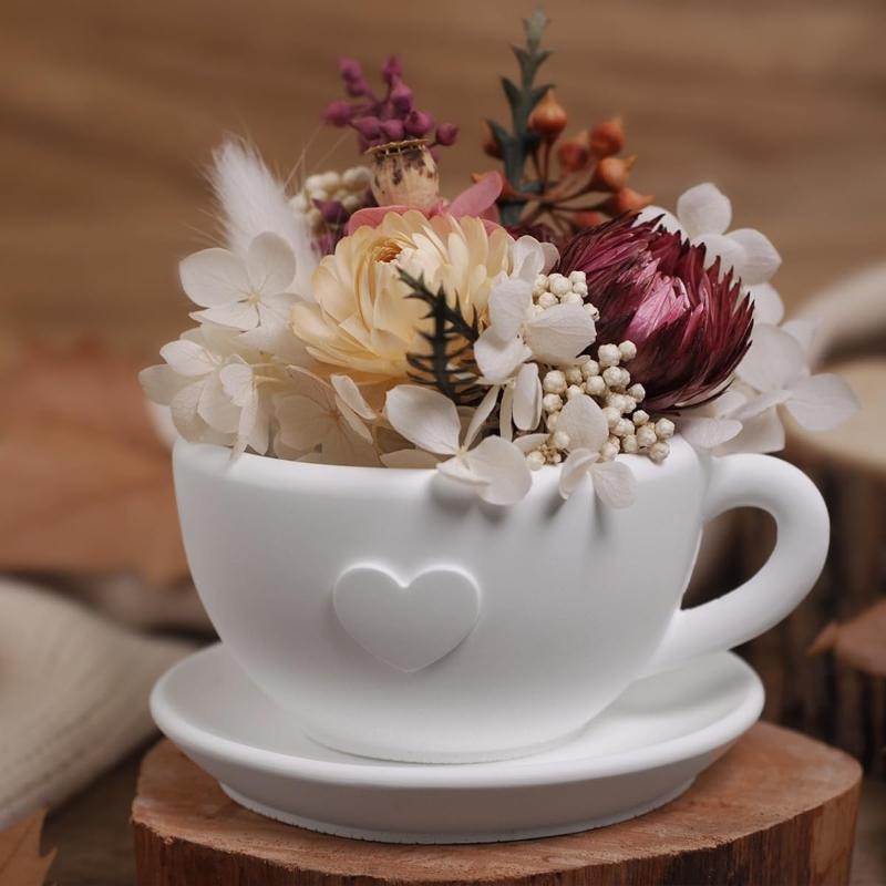 Сделай сам Набор для чая в форме сердца Подсвечник Украшение Силиконовая форма для гипса бетона смолы литья Кофейная чашка Поднос Декоративные поделки